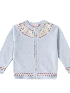 Fair Isle wool-blend cardigan